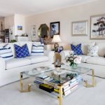 white furniture in contemporary living room